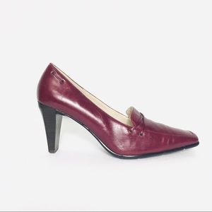 Anne Klein Flexology Maroon Career Leather Heel 7M